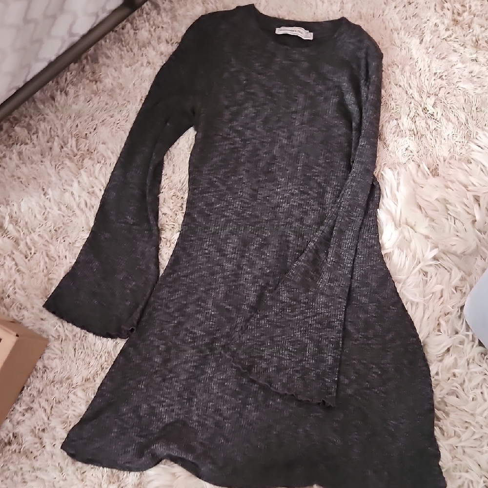 Flowy Grey Knit Dress